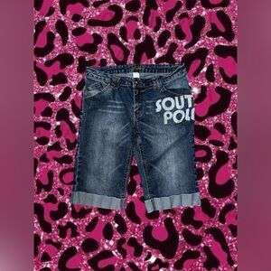 2000s Southpole blue denim capris